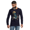 Samurai Fishing 4 Ukiyo-e Unisex Long Sleeve Tee