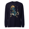 Samurai Fishing 4 Ukiyo-e Unisex Long Sleeve Tee