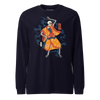 Halloween Dancing Skeletons Ukiyo-e Unisex Long Sleeve Tee