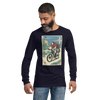 Samurai Mountain Bike Ukiyo-e Unisex Long Sleeve Tee