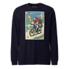 Samurai Mountain Bike Ukiyo-e Unisex Long Sleeve Tee