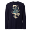 Samurai Drummer 6 Percussion Music Ukiyo-e Unisex Long Sleeve Tee