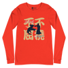 Aikido Japanese Ukiyo-e Unisex Long Sleeve Tee - Poppy / S