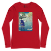 Samurai Fly Fishing Japanese Ukiyo-e Unisex Long Sleeve Tee - Samurai Original