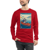 Samurai Kayaking Ukiyo-e Unisex Long Sleeve Tee