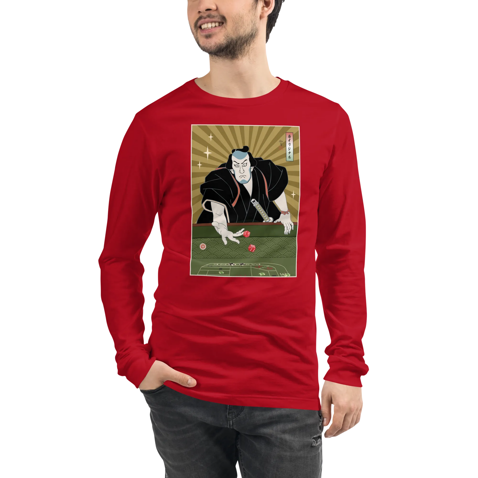 Samurai Craps Shooting Unisex Long Sleeve Tee - Samurai Original