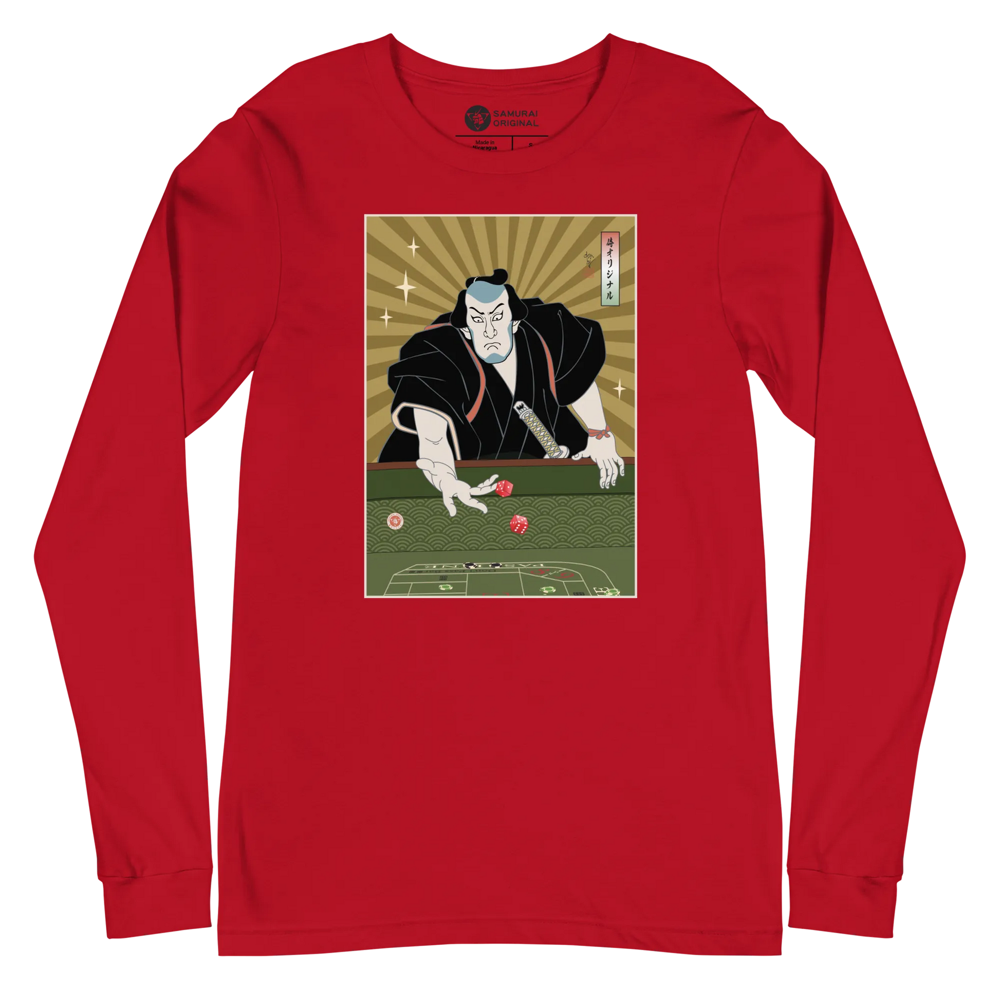 Samurai Craps Shooting Unisex Long Sleeve Tee - Samurai Original