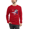 Samurai & Geisha Figure Skating Japanese Ukiyo-e Unisex Long Sleeve Tee - Samurai Original