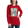 Geisha Gardening Japanese Ukiyo-e Unisex Long Sleeve Tee 3 -