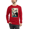 Samurai Reading Books Japanese Ukiyo-e Unisex Long Sleeve Tee 2