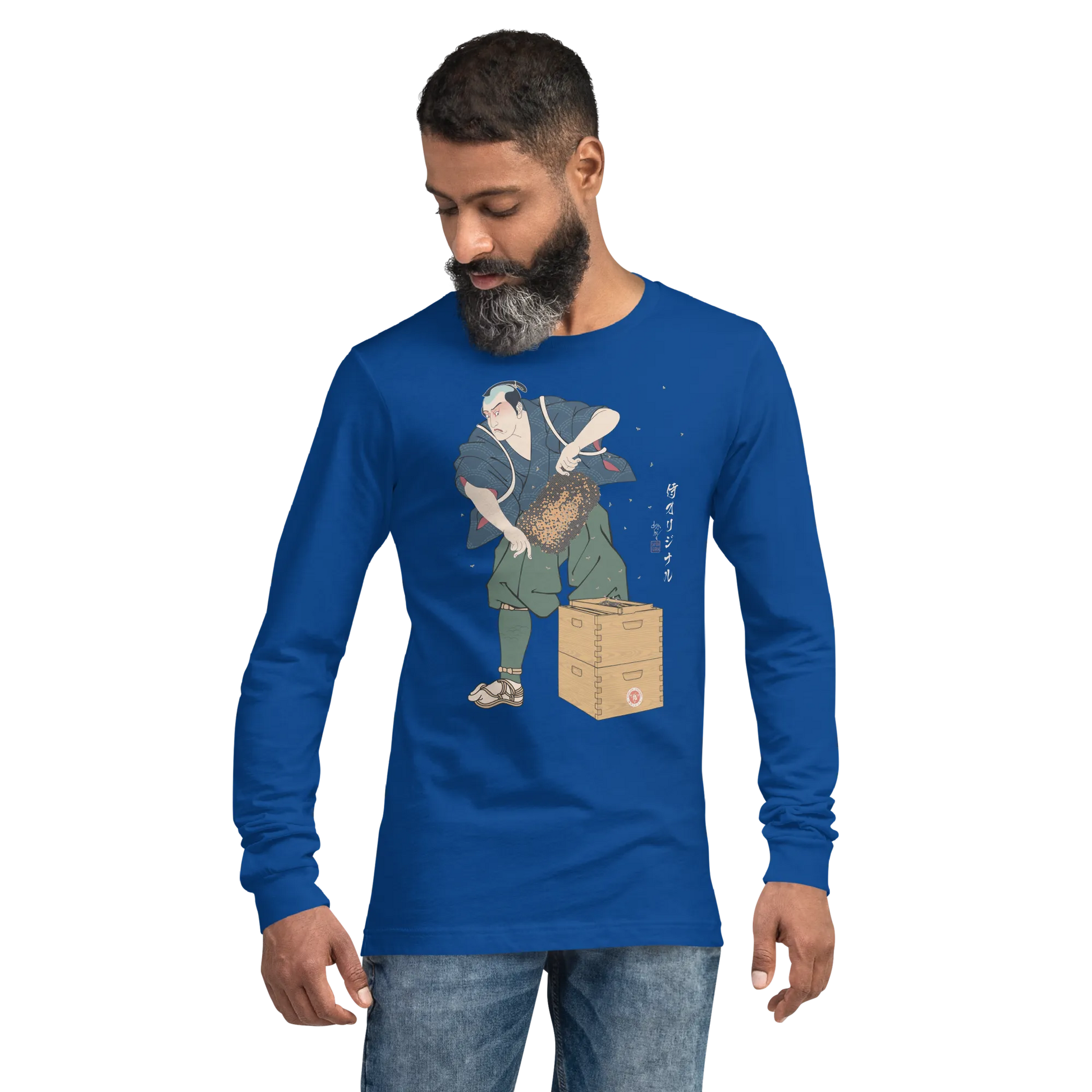 Samurai Beekeepers Ukiyo-e Unisex Long Sleeve Tee -