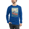 Samurai Kayaking Ukiyo-e Unisex Long Sleeve Tee