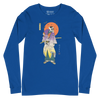 Halloween Samurai Skeleton Japanese Ukiyo-e Unisex Long Sleeve Tee - True Royal / S