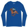 Onna Bugeisha Riding Horse Japanese Ukiyo-e Unisex Long Sleeve Tee - Samurai Original