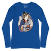 Geisha Barista Ukiyo-e Unisex Long Sleeve Tee - True Royal / S