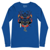 Samurai Mask with Fiery Eyes Ukiyo-e Unisex Long Sleeve Tee