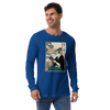 Samurai Reading Books Japanese Ukiyo-e Unisex Long Sleeve Tee 2