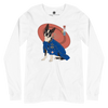 Boston Terrier Funny Dog Japanese Ukiyo-e Unisex Long Sleeve Tee 2 - White / S