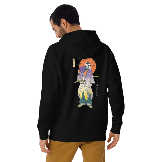 Halloween Samurai Skeleton Japanese Ukiyo-e Unisex Hoodie -