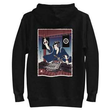 Samurai DJ Music Ukiyo-e Unisex Hoodie 7