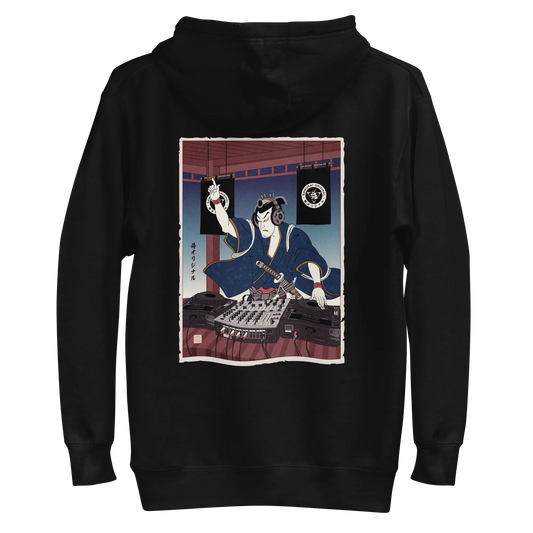 Samurai DJ Music Ukiyo-e Unisex Hoodie 7