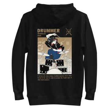 Samurai Drummer Japanese Ukiyo-e Unisex Hoodie 8