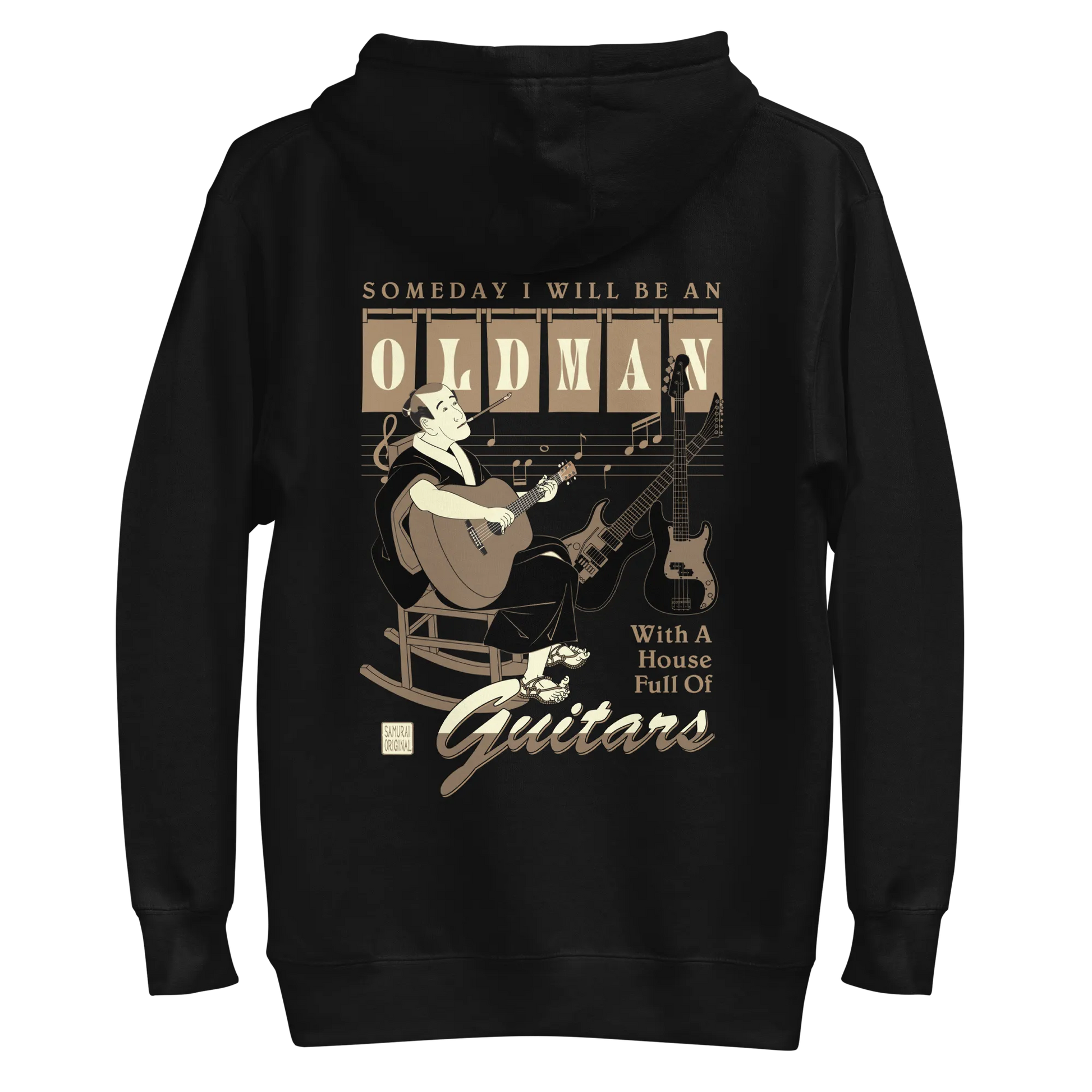 Samurai Guitar Quotes Japanese Ukiyo-e Unisex Hoodie -