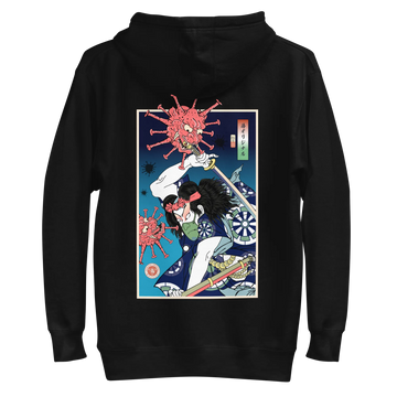 Samurai vs Virus Demon 2 Ukiyo-e Unisex Hoodie