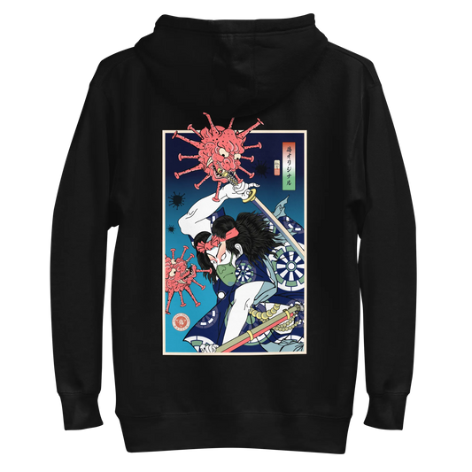 Samurai vs Virus Demon 2 Ukiyo-e Unisex Hoodie