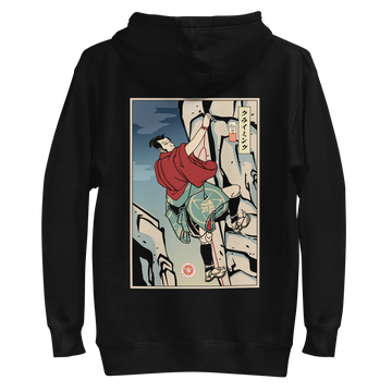 Samurai Rock Climbing Extreme Sport Ukiyo-e Unisex Hoodie