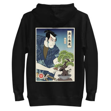 Samurai and Bonsai Tree Ukiyo-e Unisex Hoodie