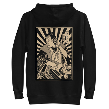 Samurai DJ 3 Turntable Music Ukiyo-e Unisex Hoodie