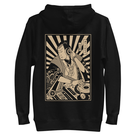 Samurai DJ 3 Turntable Music Ukiyo-e Unisex Hoodie