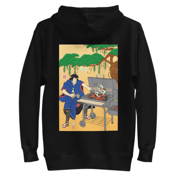 Samurai BBQ Barbecue Ukiyo-e Unisex Hoodie