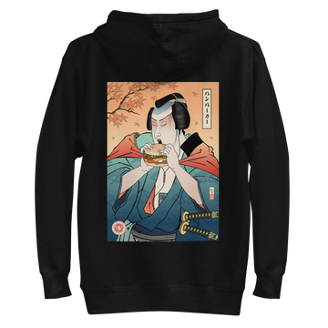 Samurai & Burger Fast Food Ukiyo-e Unisex Hoodie