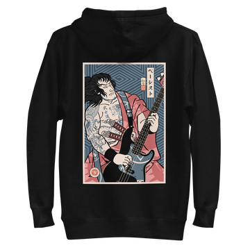 Samurai Bassist Player 5 Music Ukiyo-e Unisex Hoodie