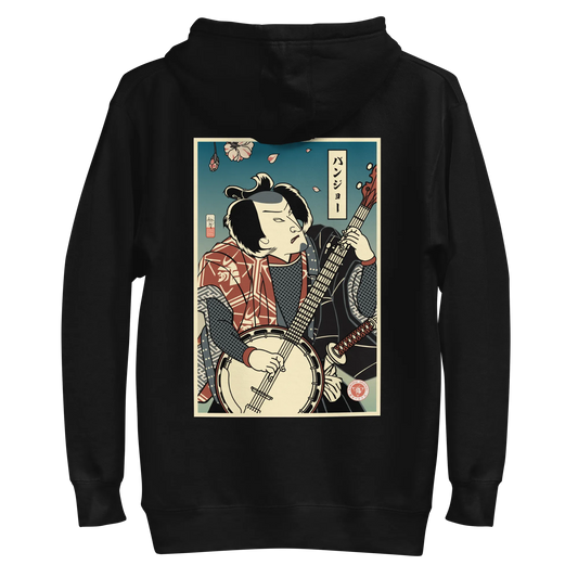 Samurai Banjo Player Music Ukiyo-e Unisex Hoodie