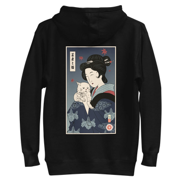 Geisha & Cat Ukiyo-e Unisex Hoodie