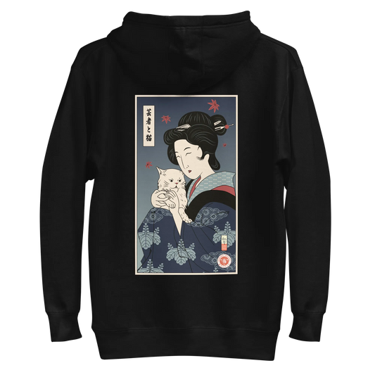 Geisha & Cat Ukiyo-e Unisex Hoodie