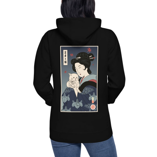 Geisha & Cat Ukiyo-e Unisex Hoodie