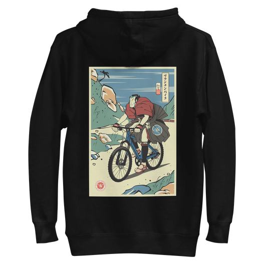 Samurai Mountain Bike Ukiyo-e Unisex Hoodie