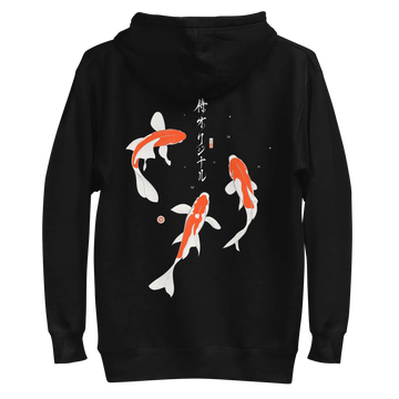 Koi Fish Japanese Ukiyo-e Unisex Hoodie 2