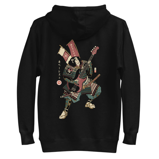 Samurai Bassist Player 7 Music Ukiyo-e Unisex Hoodie