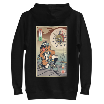 Samurai vs Virus Demon Ukiyo-e Unisex Hoodie