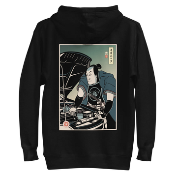 Samurai Mechanic Car Garage Ukiyo-e Unisex Hoodie