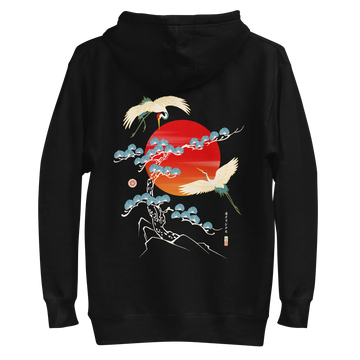 Crane Bird Ukiyo-e Unisex Hoodie