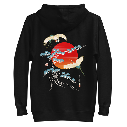 Crane Bird Ukiyo-e Unisex Hoodie