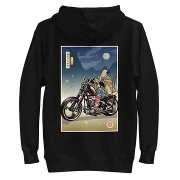 Samurai Chopper Motorcycle Ukiyo-e Unisex Hoodie