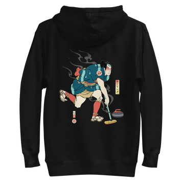 Samurai Play Curling Ukiyo-e Unisex Hoodie