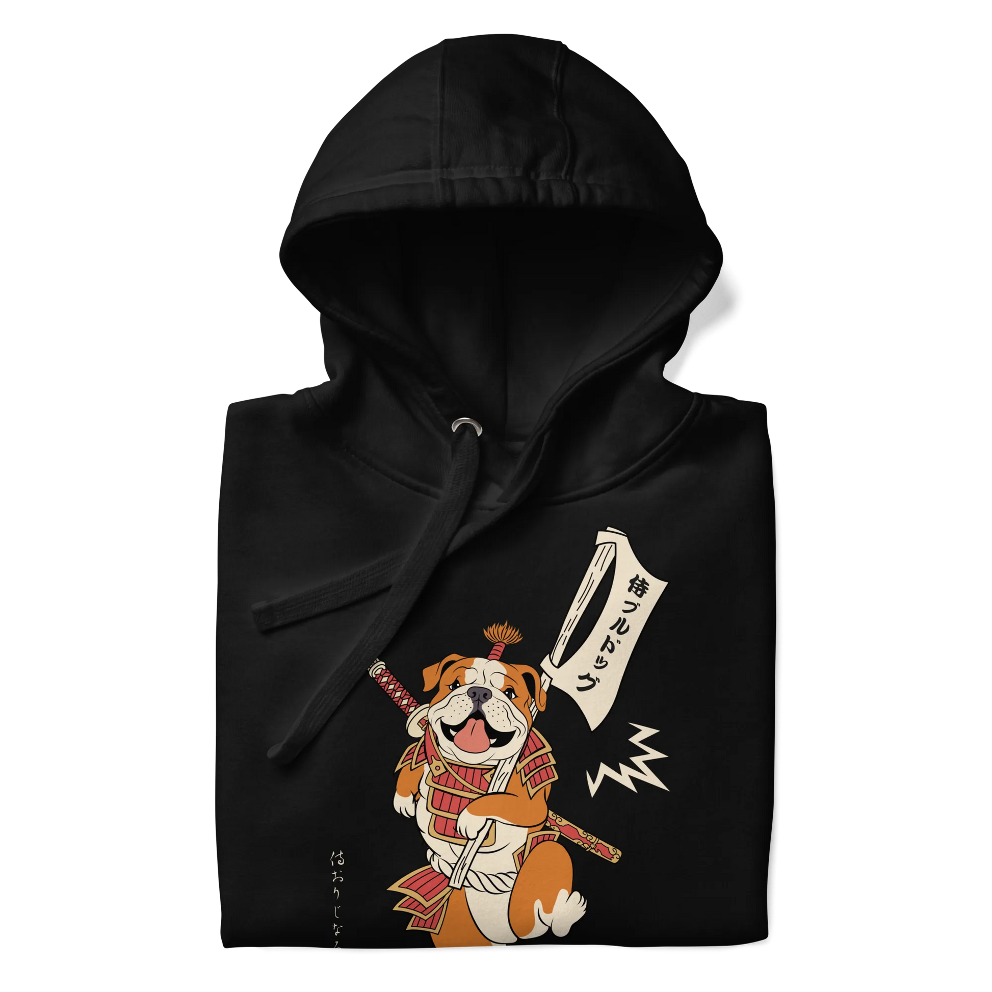 Samurai Bulldog Japanese Ukiyo-e Unisex Hoodie 2 - Samurai Original